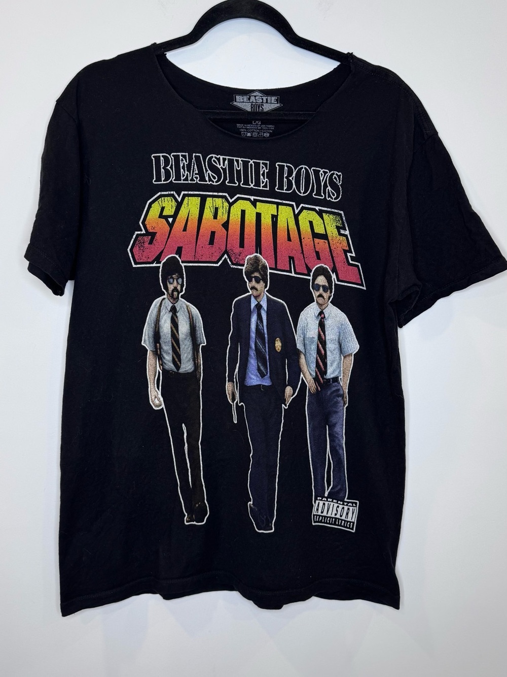 Beastie Boys Sabotage Graphic Tee Black sz large